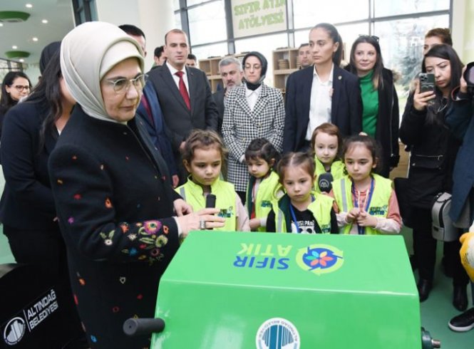Emine Erdoğan, 'Sıfır Atık Eğitim ve Simülasyon Merkezi'nin açılışını yaptı