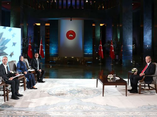 Erdoğan, ATV, A Haber, A Para ve A News ortak yayınına katıldı