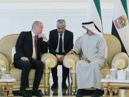 Erdoğan, Birleşik Arap Emirlikleri Devlet Başkanı Al Nahyan’la bir araya geldi