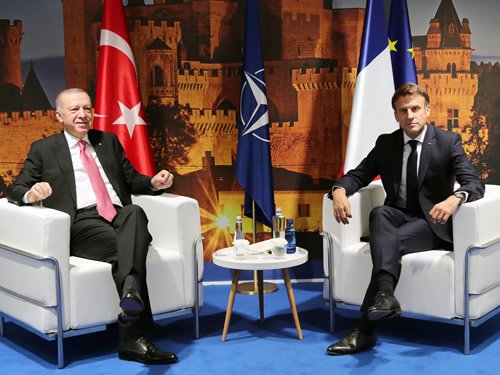 Erdoğan, Fransa Cumhurbaşkanı Macron ile görüştü