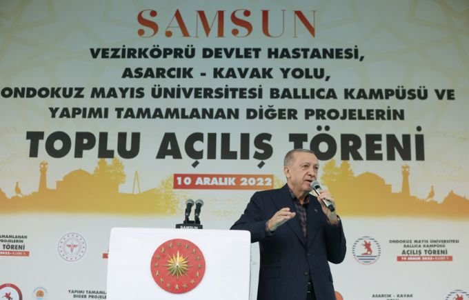 Erdoğan; Samsun'a son 20 yılda 56 milyar lira tutarında kamu yatırımı yapıldı