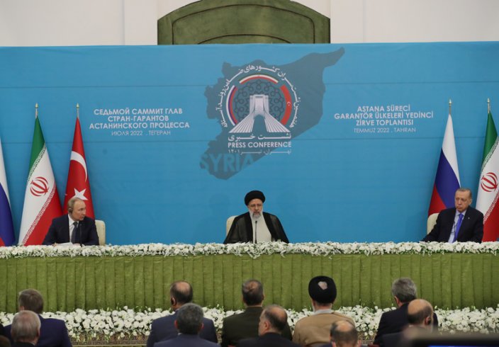 Erdoğan Tahran'da üçlü zirvede konuştu; Terör örgütleriyle mücadelemiz her daim sürecektir