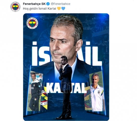 Fenerbahçe'de İsmail Kartal dönemi başladı Fenerbahçe'de İsmail Kartal dönemi başladı