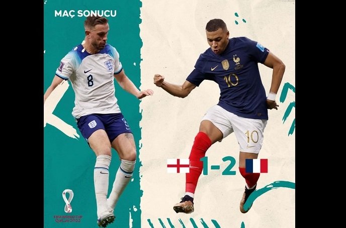 Fransa, İngiltere'yi 2-1 yendi ve yarı finale çıkan son takım oldu Fransa, İngiltere'yi 2-1 yendi ve yarı finale çıkan son takım oldu