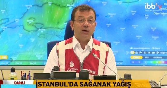 İBB Başkanı İmamoğlu AKOM'dan açıkladı; İBB, uyarılar sonrası hazır sağanak yağış bekliyoruz!