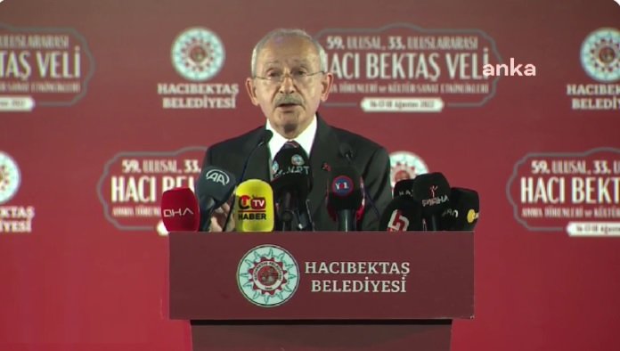 Kılıçdaroğlu, 59. Ulusal, 33. Uluslararası Hacı Bektaş Veli anma törenlerinde konuştu