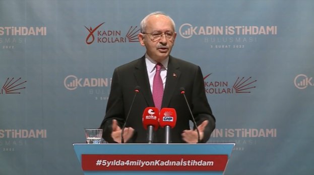 Kılıçdaroğlu; CHP Kadın kollarının düzenlediği 'Kadın İstihdamı Buluşması'nda konuştu; 'İktidarımızda devlet yönetiminde %35 kadın istihdamı sözü veriyorum'