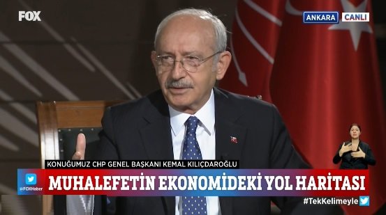 Kılıçdaroğlu, FOX TV’de canlı yayınında enflasyonu değerlendi