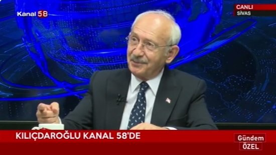 Kılıçdaroğlu, Kanal 58'de, Gündem Özel programının konuğu oldu