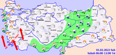 Meteoroloji uyardı; Hava sıcaklıklarının ülke genelinde 1 ila 3 derece artacağı tahmin edilirken yoğun yağış, buzlanma ve don olacak