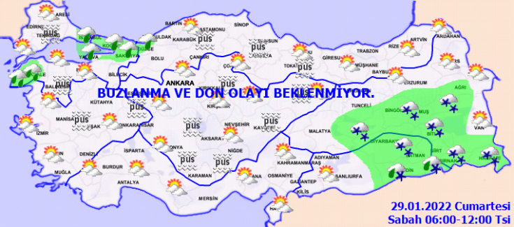 Meteoroloji uyardı; 'Ülke genelinde buzlanma ve don ile birlikte yer yer sis ve pus olacak'