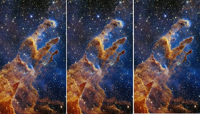 NASA'nın Webb'i, Yaratılış Sütunlarının Yıldız Dolu Portresini çekti NASA'nın Webb'i, Yaratılış Sütunlarının Yıldız Dolu Portresini çekti