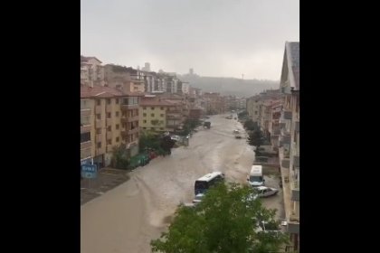 Ankara'da şiddetli yağış nedeniyle dere taştı; 1 vatandaşımız hayatını kaybetti