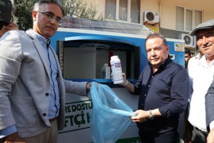 Antalya Büyükşehir Belediye Başkanı Muhittin Böcek, 'Beykonak Sulama Tesisi' açılışında çiftçi kartı projesini tanıttı