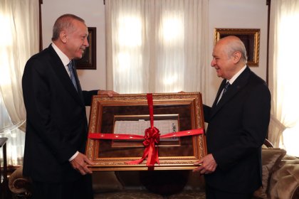 Erdoğan, MHP Genel Başkanı Bahçeli ile bir araya geldi