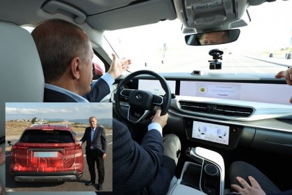 Erdoğan; TOGG’un test sürüşünü gerçekleştirdi