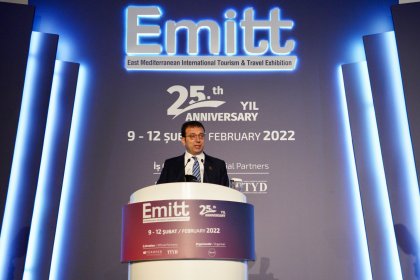 İBB Başkanı Ekrem İmamoğlu, EMITT fuarının açılışında konuştu; 'Turizm, barış, huzur, adalet ve demokrasi ister'