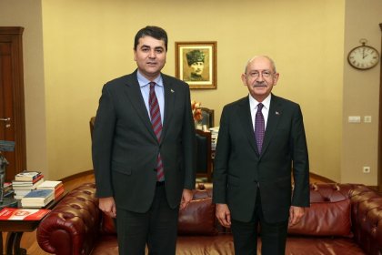 Kılıçdaroğlu, DP Genel Başkanı Gültekin Uysal'ı ağırladı