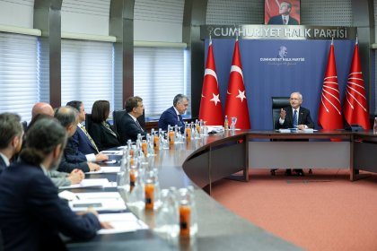 Kılıçdaroğlu, TÜSİAD Yönetim Kurulu Başkanı Orhan Turan ve heyetini kabul etti