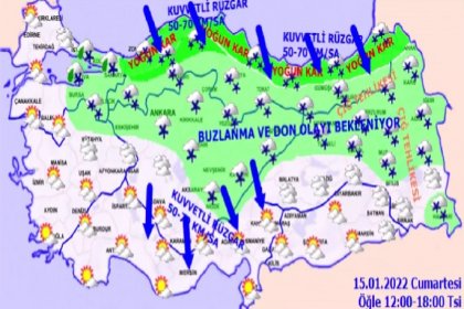 Meteoroloji'den 19 il için sarı ve turuncu kodlu kar ve çığ uyarısı yapıldı