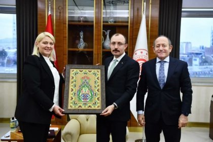 Uzunköprü Belediye Başkanı Özlem Becan'dan Ticaret Bakanı Mehmet Muş'a ziyaret