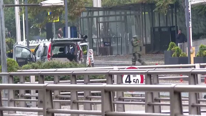 Ankara'da İçişleri Bakanlığına  2 terörist bombalı saldırı eyleminde bulundu!