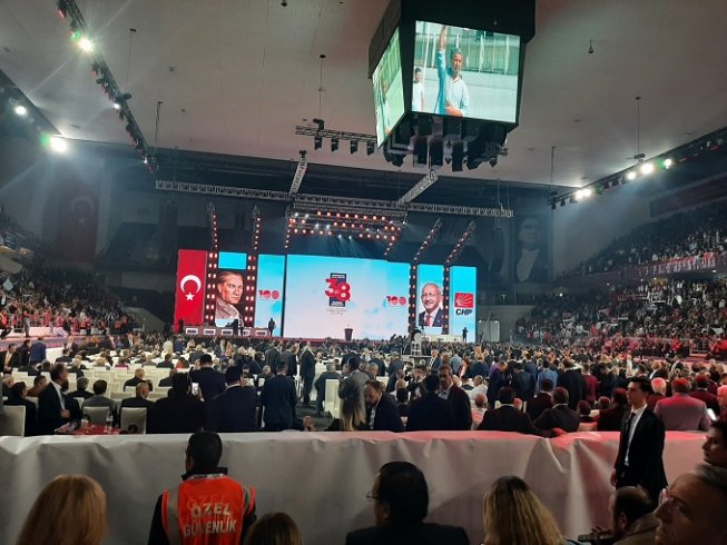 CHP'nin 38. Olağan Kurultayı Ankara Spor Salonunda başladı