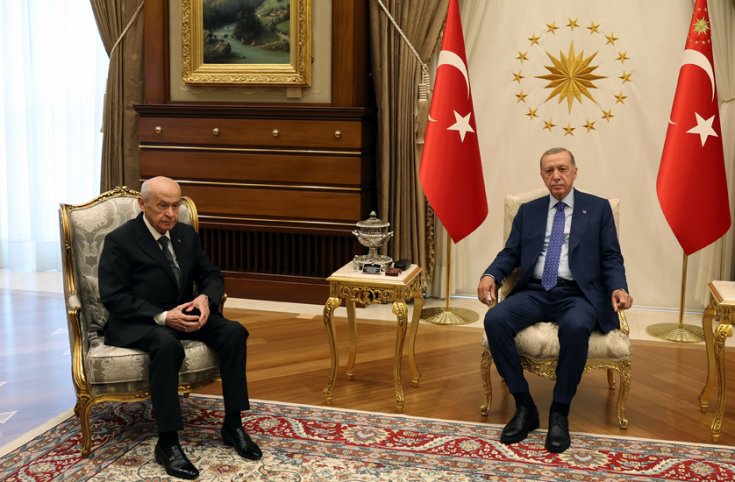 Cumhurbaşkanı Erdoğan, MHP Genel Başkanı Bahçeli’yi kabul etti