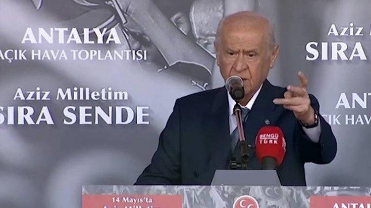 Devlet Bahçeli'den şok sözler; Anadolu çocuğu Recep Tayyip Erdoğan alayına yeter, bir tokat hansa bir tokat toni'ye