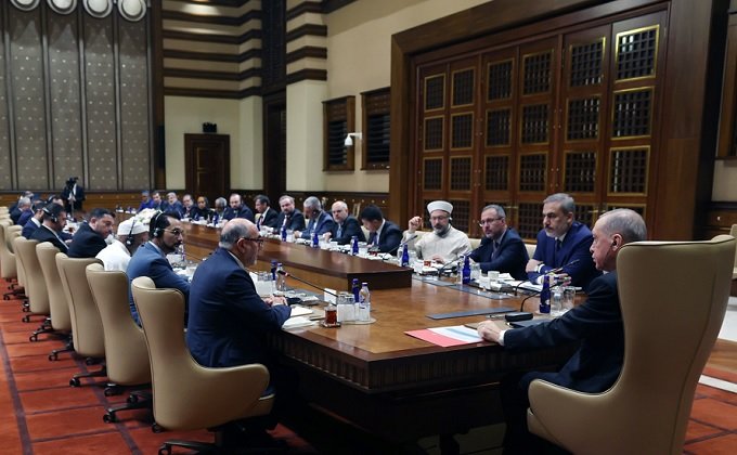 Erdoğan, ABD Müslüman Organizasyonları Konseyi heyetini kabul etti
