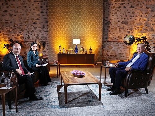 Erdoğan, ATV-A Haber ortak yayınına katıldı
