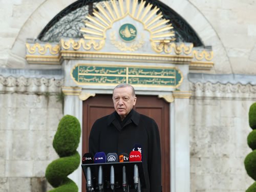 Erdoğan, bayram namazını Ayasofya-i Kebir Cami-i Şerifi'nde kıldı