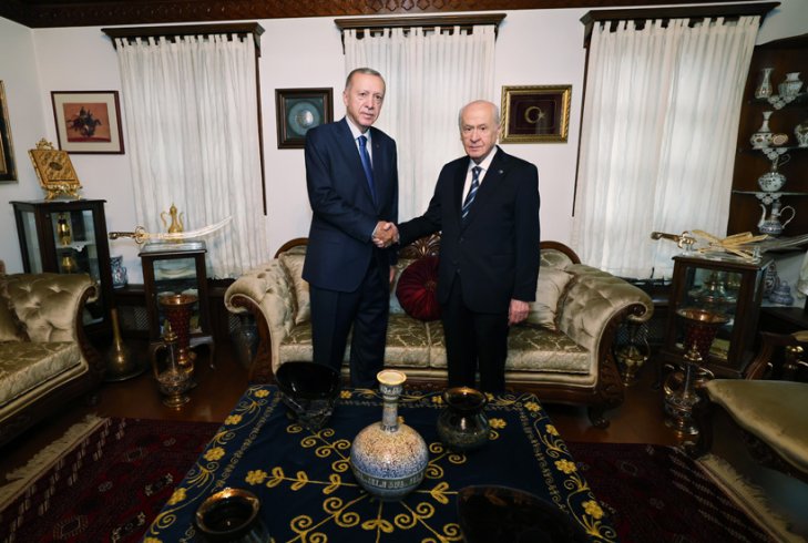 Erdoğan, Devlet Bahçeli'yi konutunda ziyaret etti