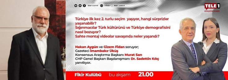 Gazeteci İmambakır Üküş 27 Mayıs'ta Tele 1 TV yayınına katılacak
