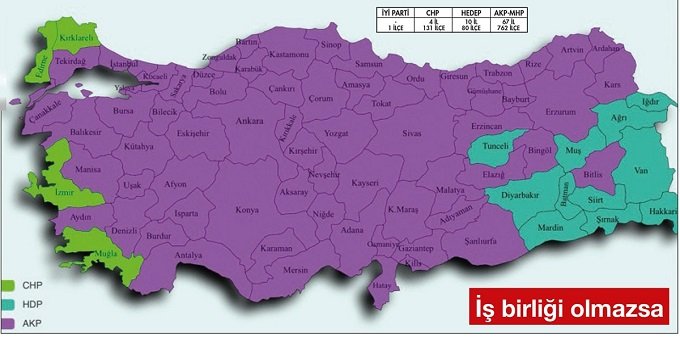 İYİ Partili Ahmet Zeki Üçok, 'işbirliği olursa/olmazsa' sonuç haritası hazırladı