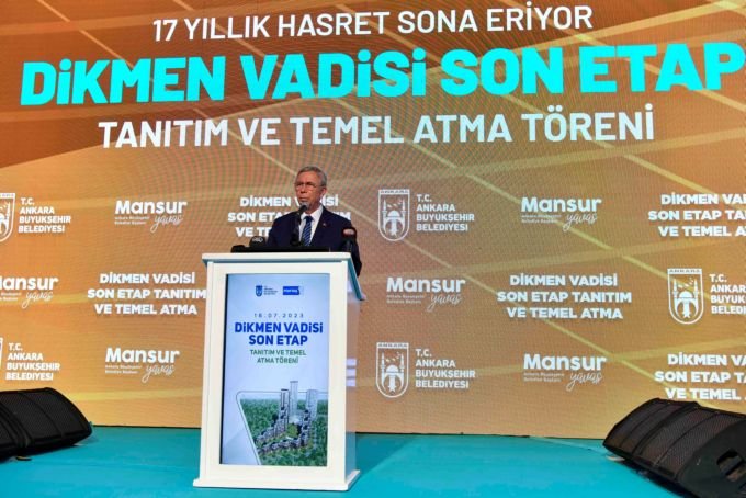 Mansur Yavaş; 17 yıldır çözüm bekleyen Dikmen Vadisi Kentsel Dönüşüm'de son etap projesi'nin temelini attık!