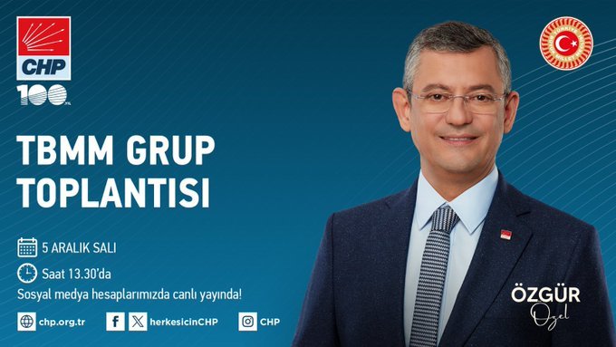 Özgür Özel, CHP TBMM Grup Toplantısı'nda konuşacak