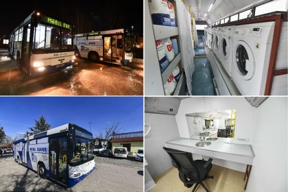 Ankara Büyükşehir Belediyesinin çamaşırhane, duş ve berber olarak dönüştürdüğü atıl otobüsler deprem bölgesine yola çıktı