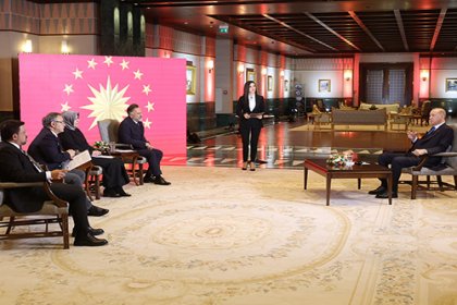 Erdoğan, 24 TV, 360 ve tv4 ortak yayınına katıldı