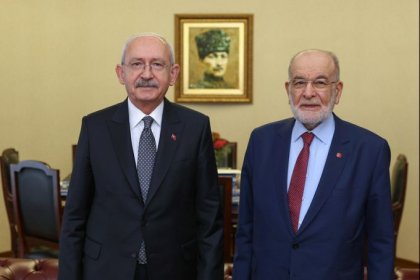 Kılıçdaroğlu, Saadet Partisi Genel Başkanı Temel Karamollaoğlu ile görüştü