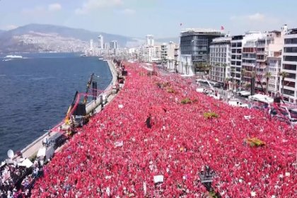 Millet İttifakı 13. Cumhurbaşkanı adayı Kılıçdaroğlu ve Liderler İzmir Mitinginde