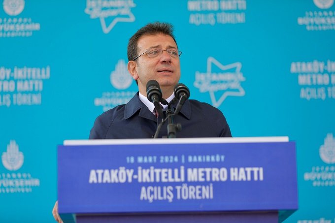 İBB Başkanı Ekrem İmamoğlu, 18 Mart'ta tek yönde 35 bin yolcu taşıyacak Ataköy-İkitelli metro hattının açılışını yaptı