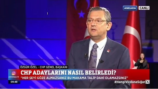 Özgür Özel, NOW TV’de, Çalar Saat programında soruları yanıtlıyor; Esas meselem büyük bir değişimin adımını atmak!