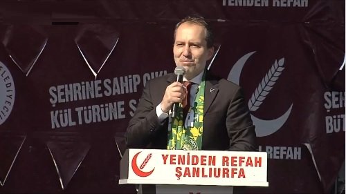 Yeniden Refah Partisi Genel Başkanı Fatih Erbakan, Şanlıurfa Mitinginde konuştu: üye sayımız 492 bini geçti