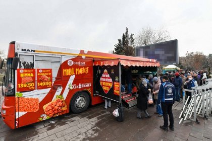Ankara Büyükşehir Belediyesi, başkent mobil market ile çevre ilçelerde de uygun fiyatlı et satışına başlıyor