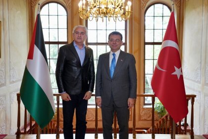 İBB Başkanı Ekrem İmamoğlu, Ramallah Belediye Başkanı Issa Raja Kassis’i ağırladı