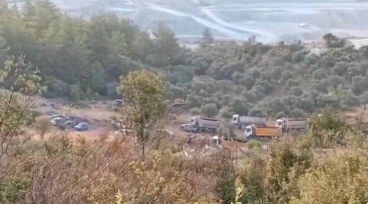 Akbelen Köylüleri: Akbelen'de zeytin kıyımına başlandı. Köyümüz, zeytinlerimiz yeniden ablukada!