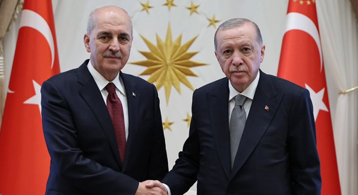 Cumhurbaşkanı Erdoğan, TBMM Başkanı Numan Kurtulmuş'u kabul etti