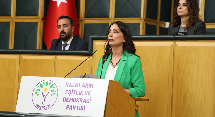DEM Parti Eş Genel Başkanı Hatimoğulları: Gelin, barışı hukukla kuralım, demokrasiyle görkemli hale getirip bu ülkenin geleceğine armağan edelim