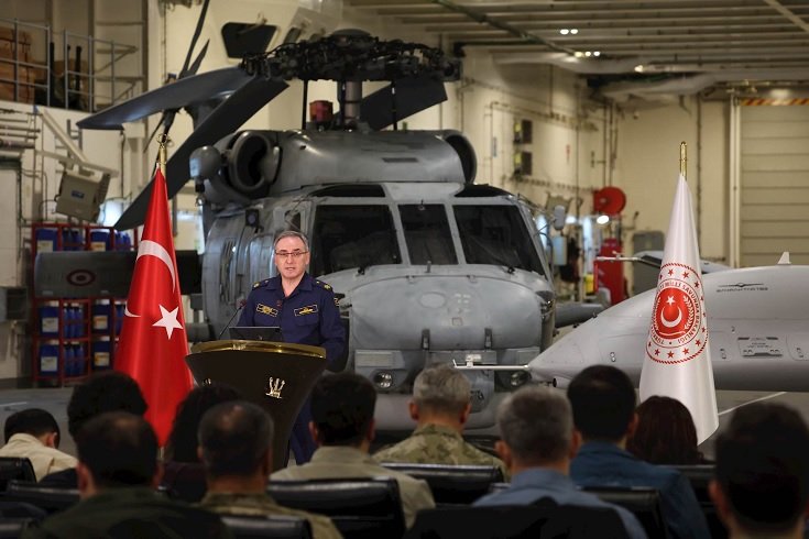 Millî Savunma Bakanlığının Haftalık Basın Bilgilendirme Toplantısı TCG Anadolu’da gerçekleştirildi Millî Savunma Bakanlığının Haftalık Basın Bilgilendirme Toplantısı TCG Anadolu’da gerçekleştirildi